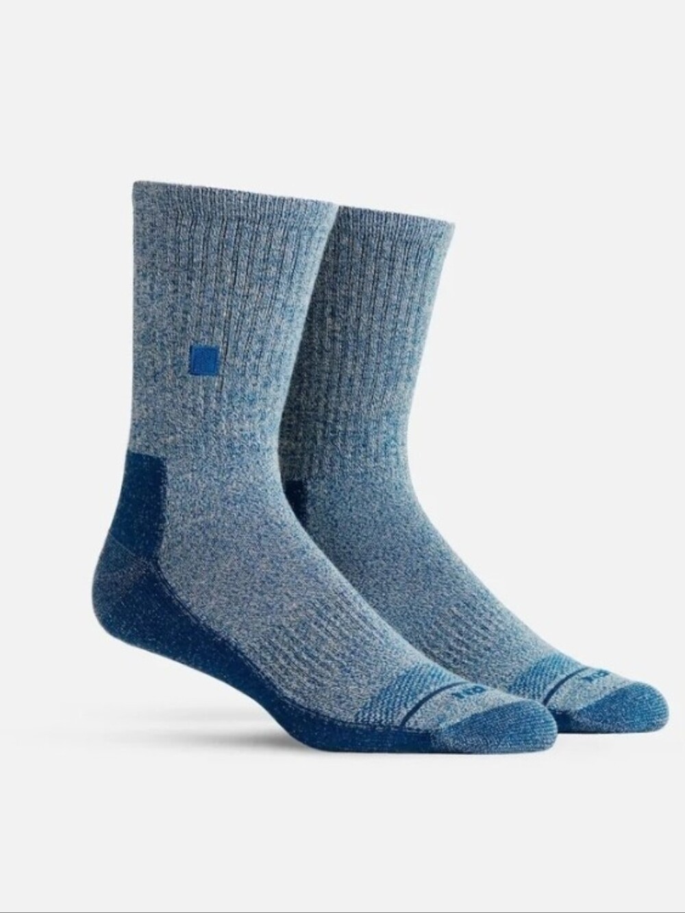 WORN Brand Apparel Everyday Enhanced Crew Socks with Arrowool Blue New Medium